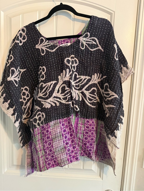 Tops - Shes1oak high-low Kantha  top